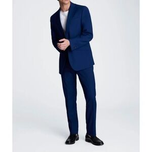 Kenneth Cole Reaction 2-pc Suit Blazer Jacket 36R Pants 29W 32L Blue